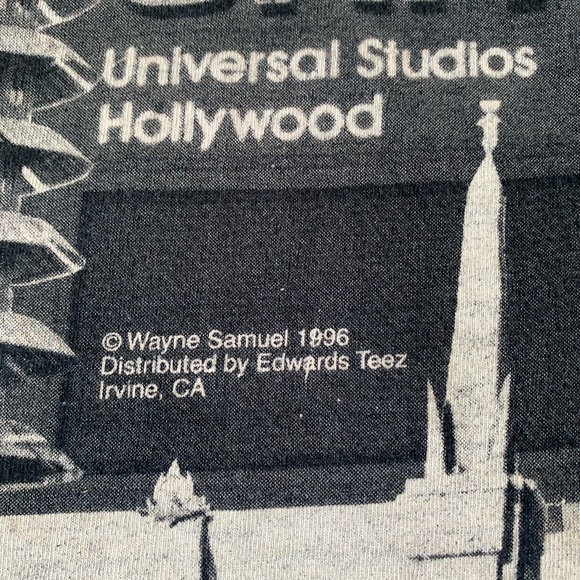 Vintage 1996 Hollywood California All Over Print T-shirt Size XL by Wayne Samuel - Picture 10 of 11